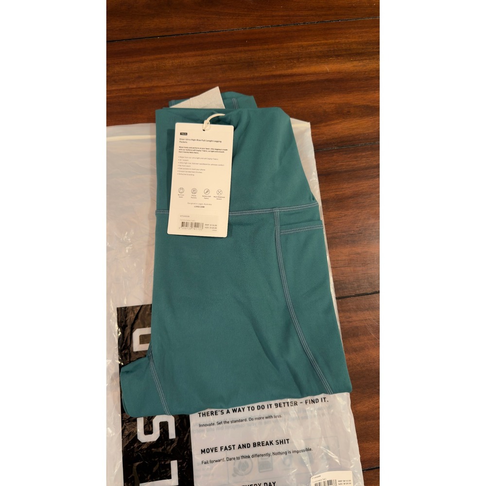 LSKD Elixir Ultra High-Rise Full Length Legging Pockets Teal Women's L, NEW, NWT - Picture 3 of 16
